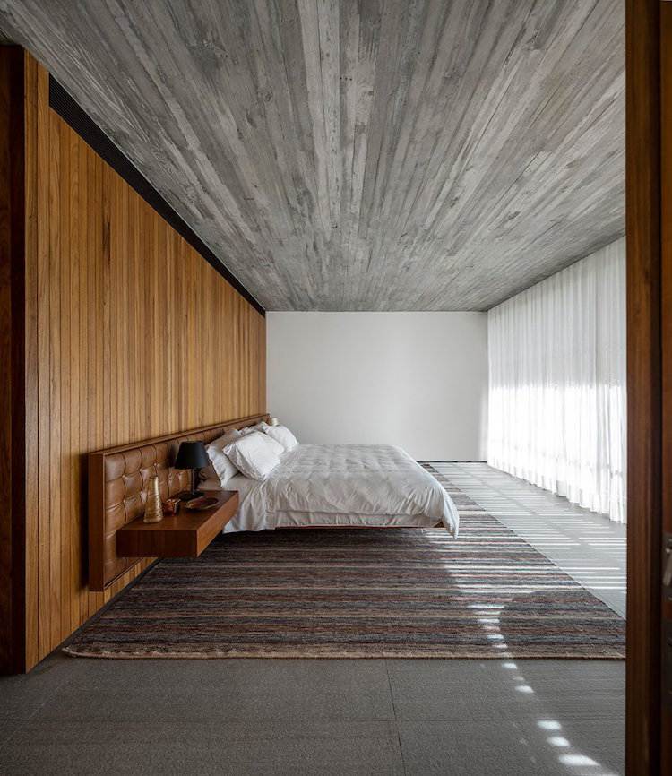 extensive dachbegrünung design planar house brasilien gründach mauerwerk natur grünfläche architektur schlafzimmer