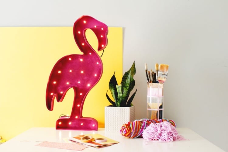 flamingo deko beleuchtung figur