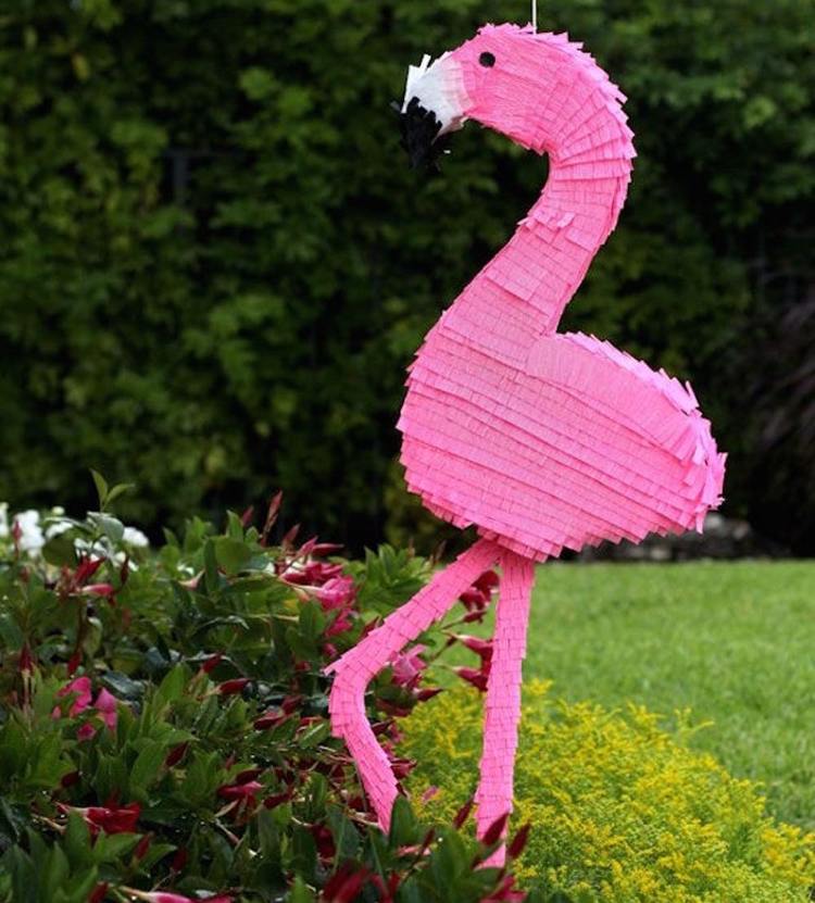 flamingo deko idee garten selber machen