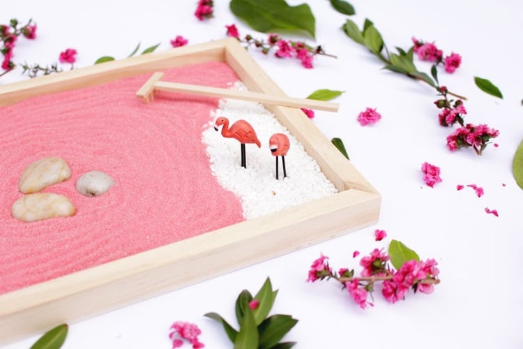 flamingo deko idee minigarten selber machen