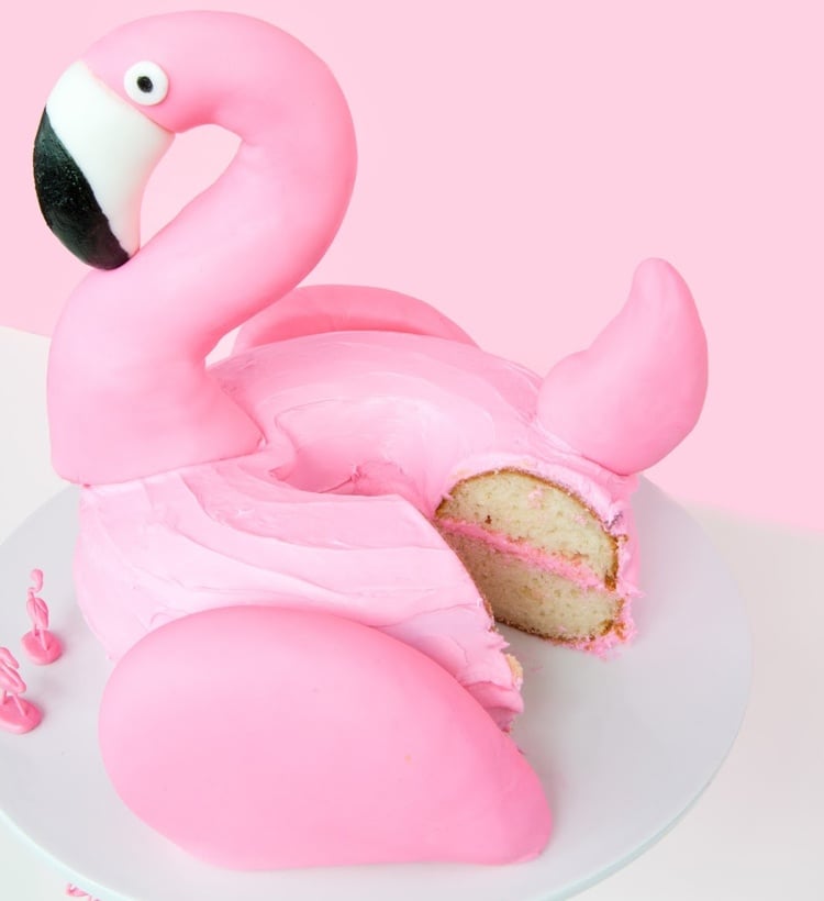flamingo deko kuchen kindergeburtstag
