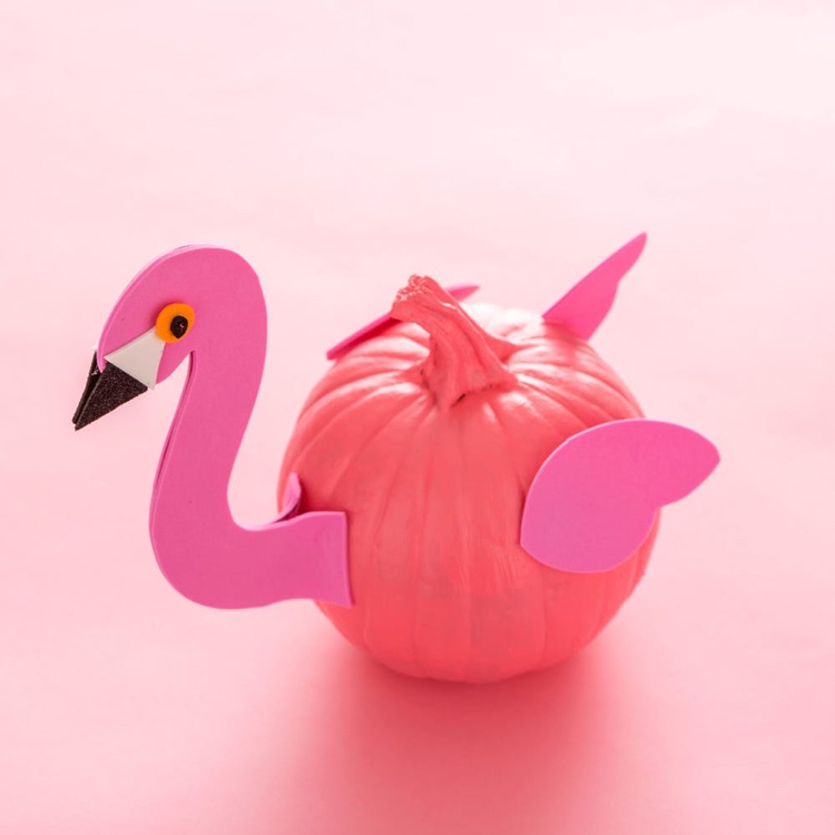 flamingo deko kuerbis stoff verzieren