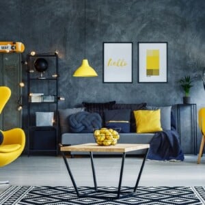 lagom design bedeutung wohnen wie in schweden lebensphilosophie minimalistisch leben wohndesign gelb grau