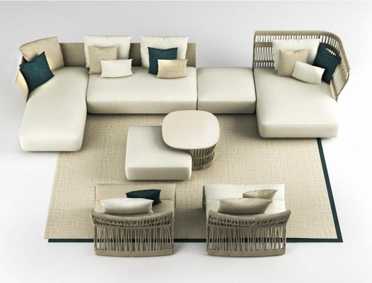 loungemoebel garten flexibel erweiterbar sonnenliege sofa