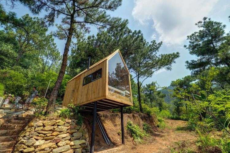 mini häuser wohnhaus kleinhaus mobil wohnung kleinformat waldhütte holzhütte waldhaus