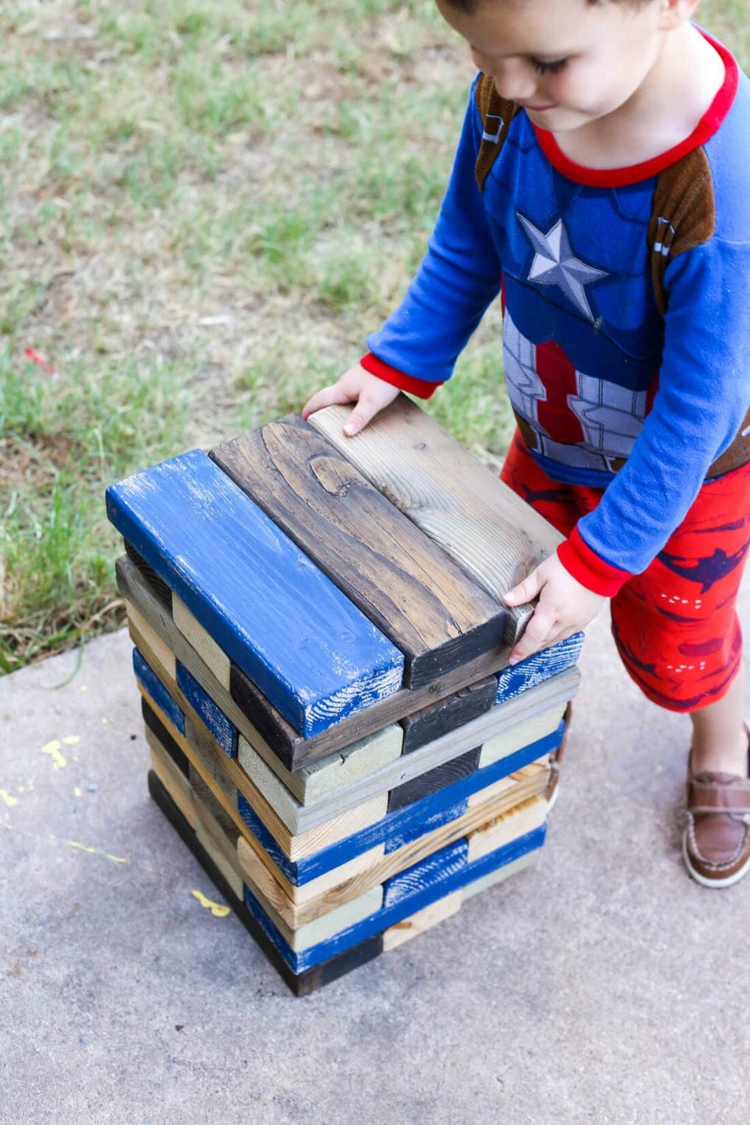 outdoor spiele für kindergeburtstag xxl jenga spielen garten turm