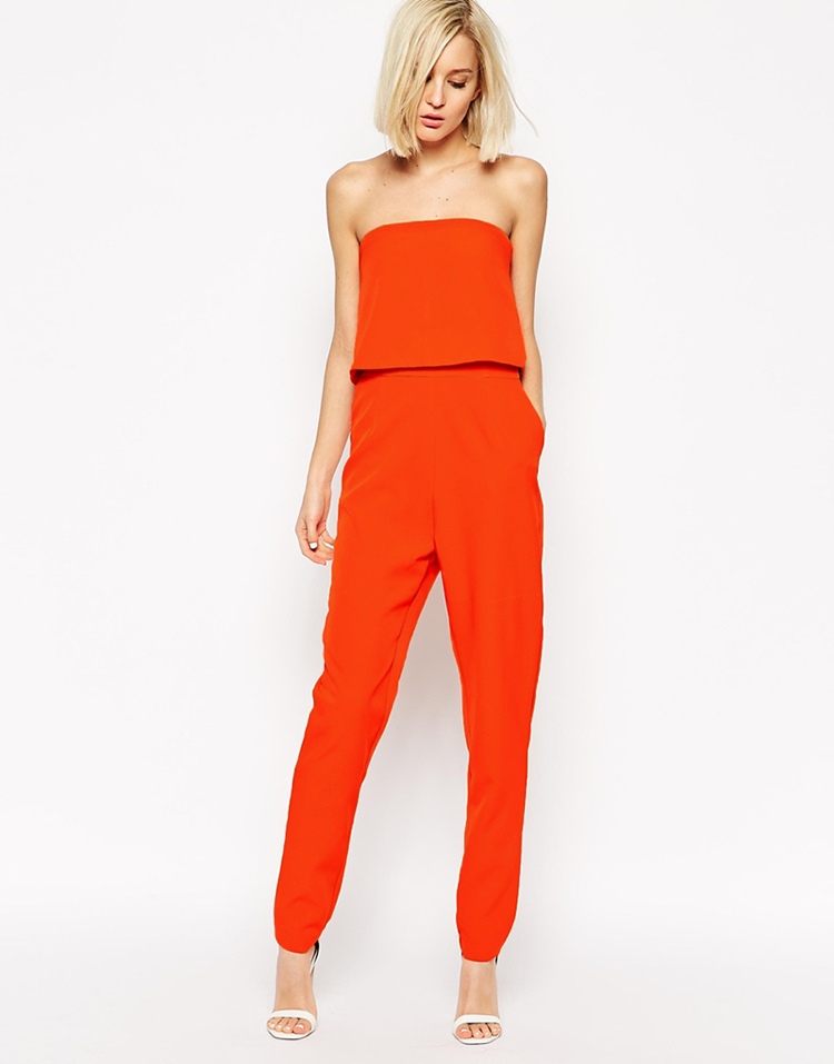 outfit fuer hochzeitsgaeste orange jumpsuit damen