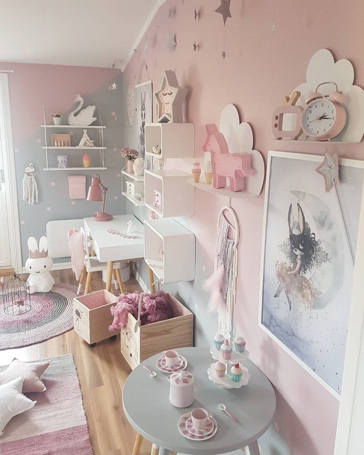 raumgestaltung ideen babyzimmer grau rosa dekoration tipps