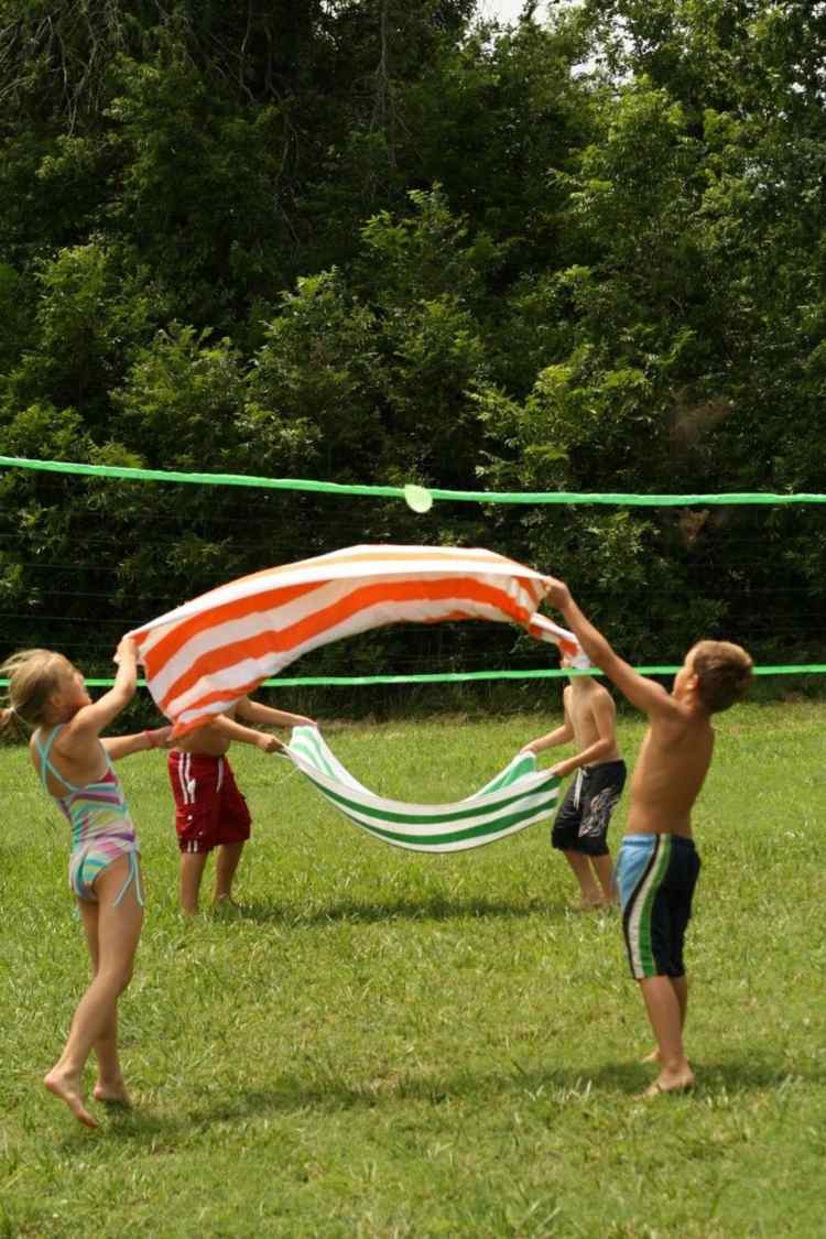 wasser ballon volleyball tuch outdoor spiele kindergeburtstag