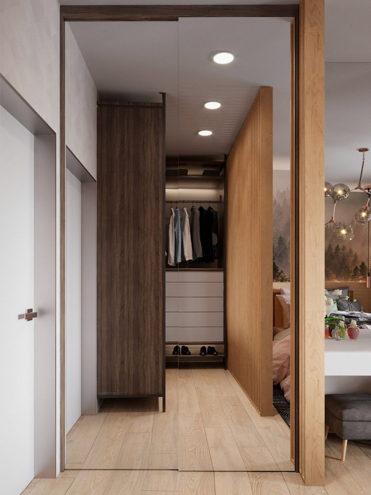 Schlafzimmer Kleiderschrank Spiegeltüren Einbau-Deckenleuchten