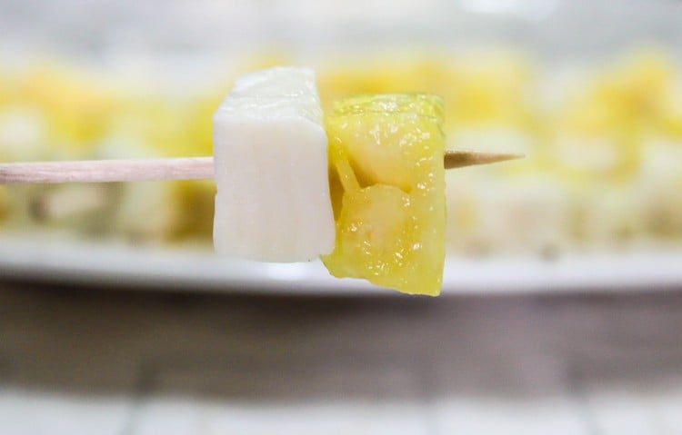 ananas käse zahnstocher käsespieße selber machen