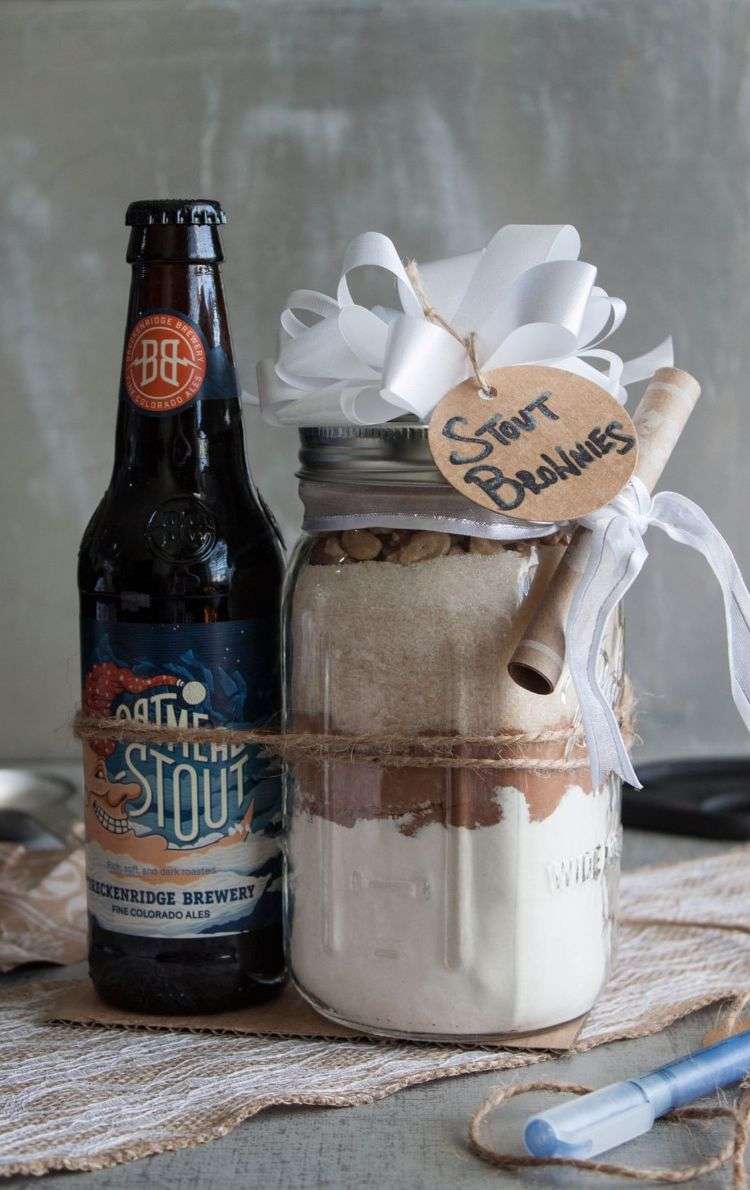 bier geschenke selber machen biergeschenke starkbier für männer stout brownies