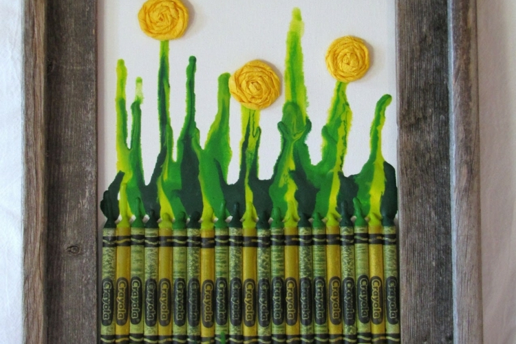 Wachsmalstifte schmelzen - Anleitung und Ideen für bunte Kunstwerke