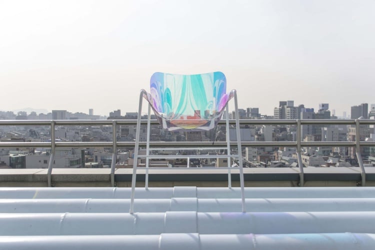 designer stuhl modern schlicht transparent
