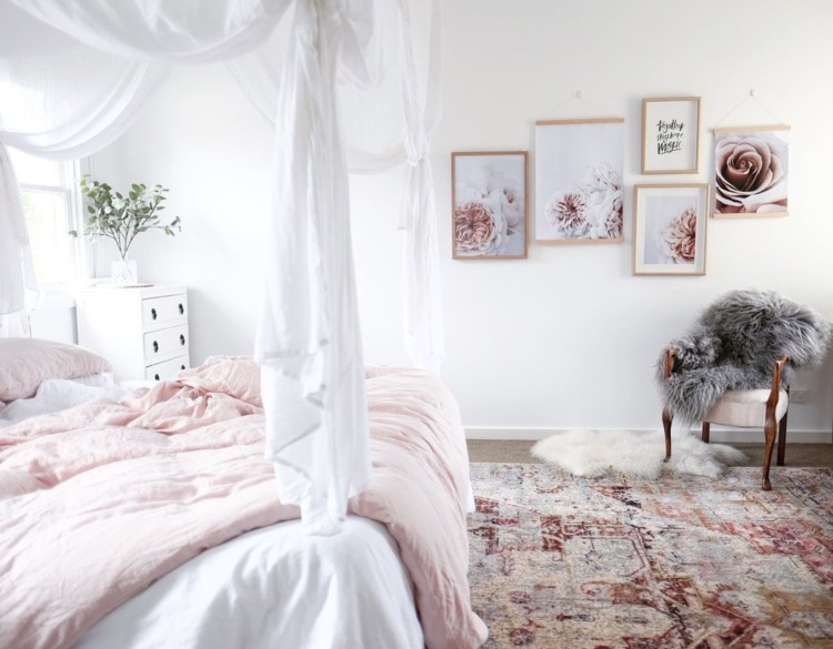 ethno teppich ideen vintage schlafzimmer