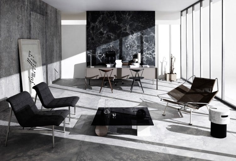 liege wohnzimmer designer sessel schwarz grau verstellbar halyard