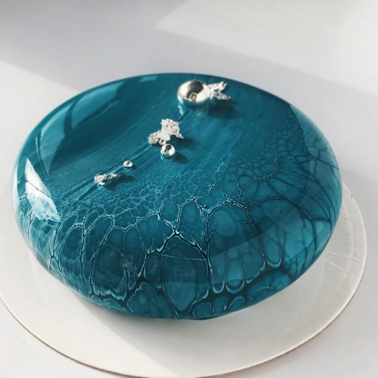mirror glaze torte hochzeit selber machen marmorieren