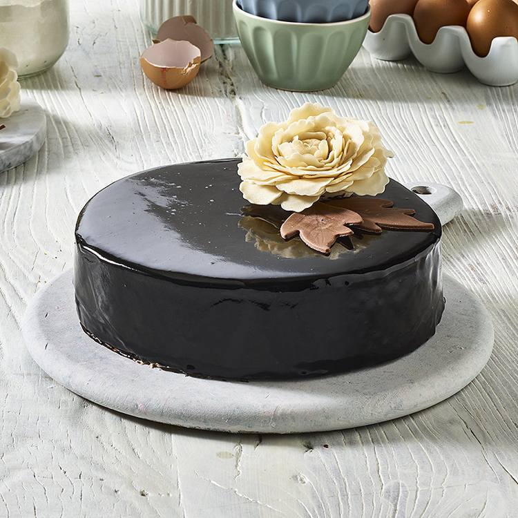 mirror glaze torte überziehen schokolade glasur