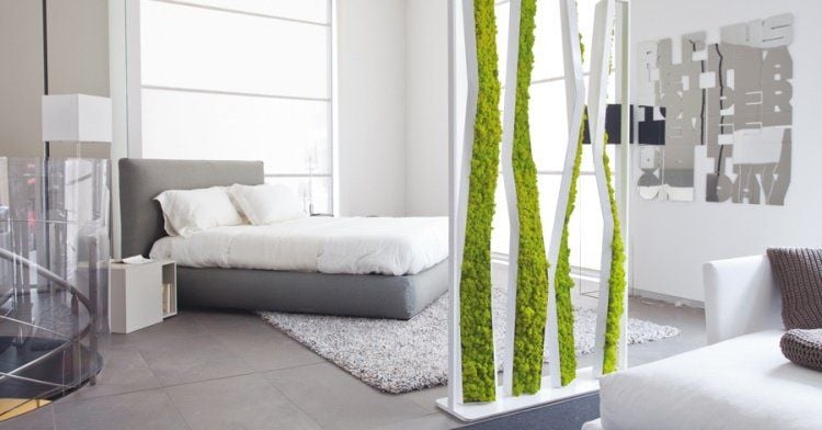 mooswand selber machen pflanzenwand moosbild grüne wand wandgarten pflanzen wandbegrünung dekoration innenraumgestaltung
