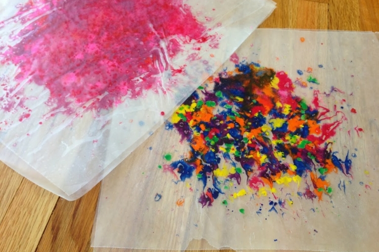 Wachsmalstifte schmelzen - Anleitung und Ideen für bunte Kunstwerke