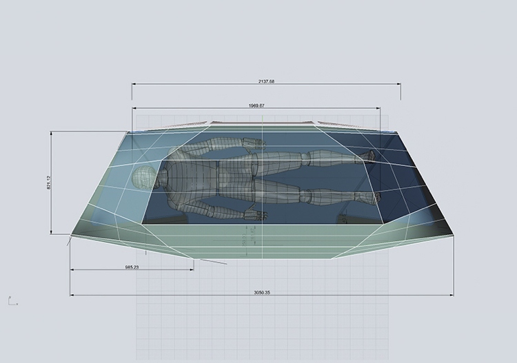 1 Mann Zelt Design Plan Abmessungen Schlafbox