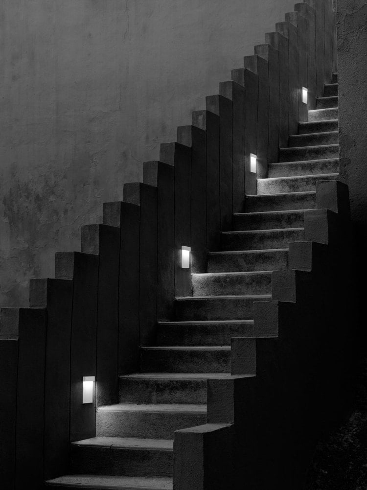 Einbauleuchten Wand Led modern Treppenstufen Beleuchtung Real matter