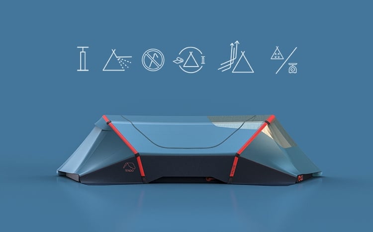 Schlafzelt Tendo Innovatives Design Rückansicht