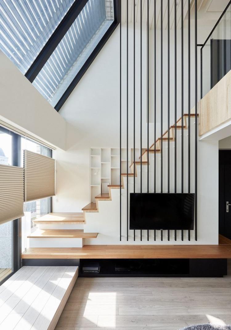absturzsicherung treppe moderne ideen für treppenschutzgitter materialien modern trendig zeitgenössisch design kombinieren
