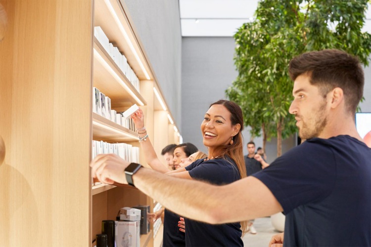 apple shop mailand modernes konzept