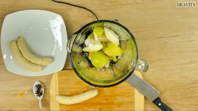 birne bananen smoothie zutaten pürieren