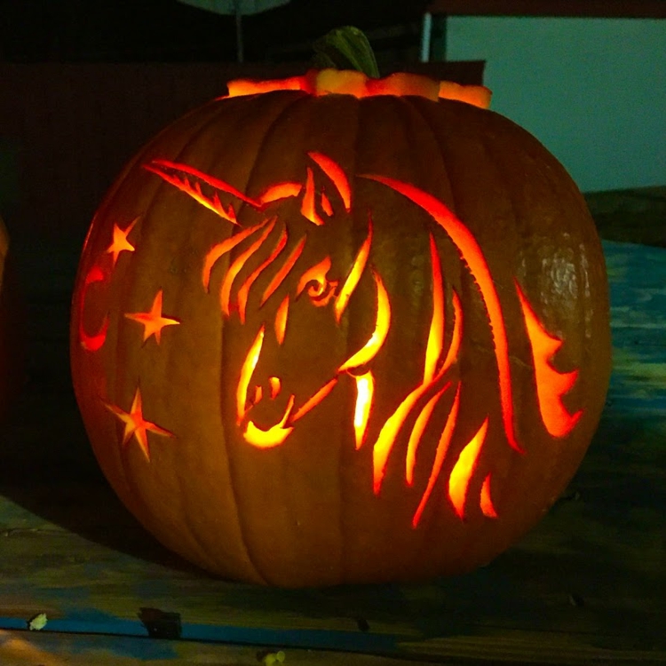 Einhorn Kürbis selber machen - Idee für Halloween- und ...