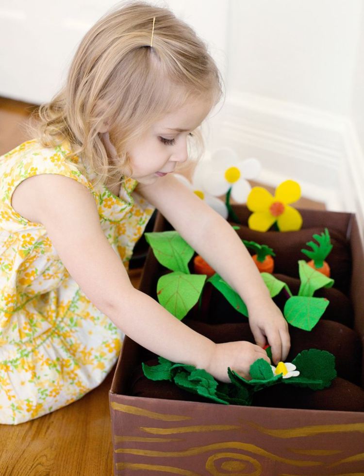 filzen kindern gemuesegarten idee basteln kindergeburtstag geschenk