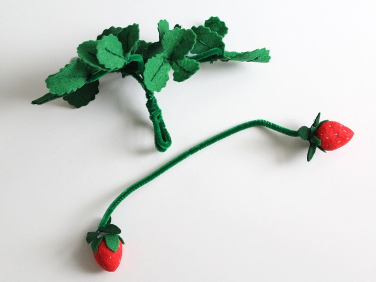 filzen mit kindern erdbeeren gemuesegarten selber machen anleitung