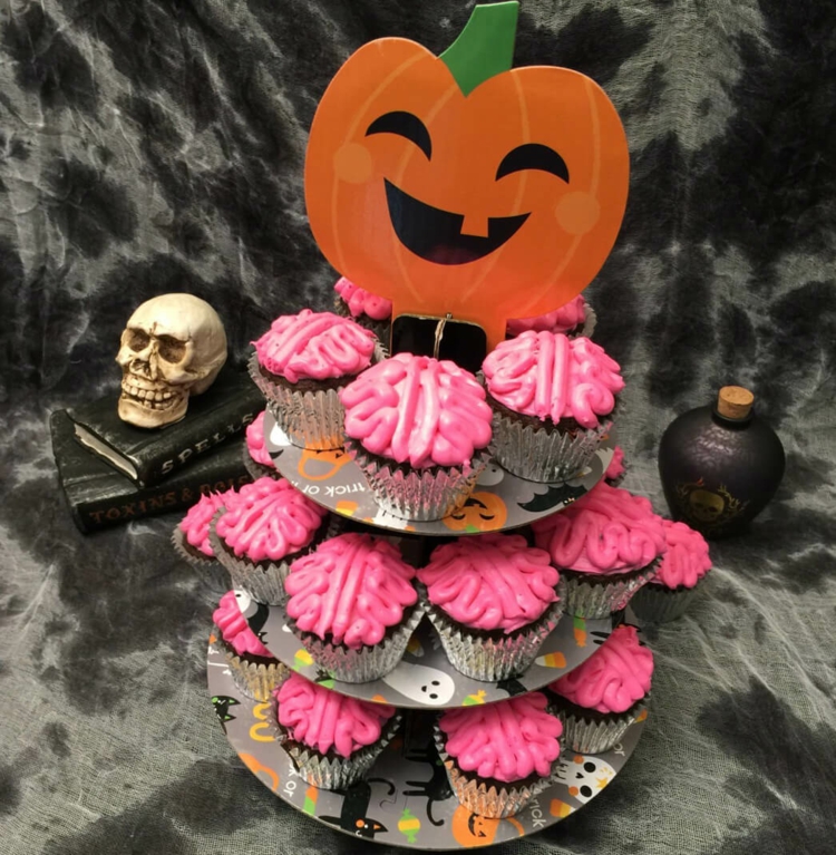 hirn halloween muffin deko ideen süßes