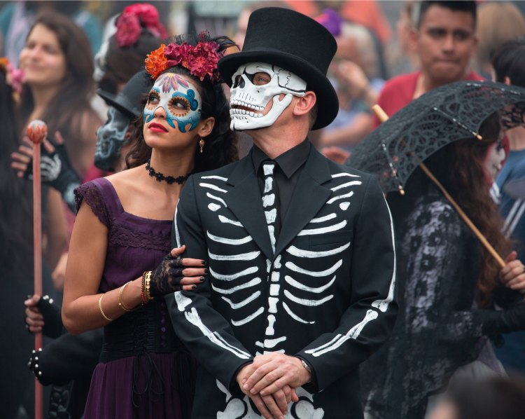 horror kostuem maske tag der toten mexiko