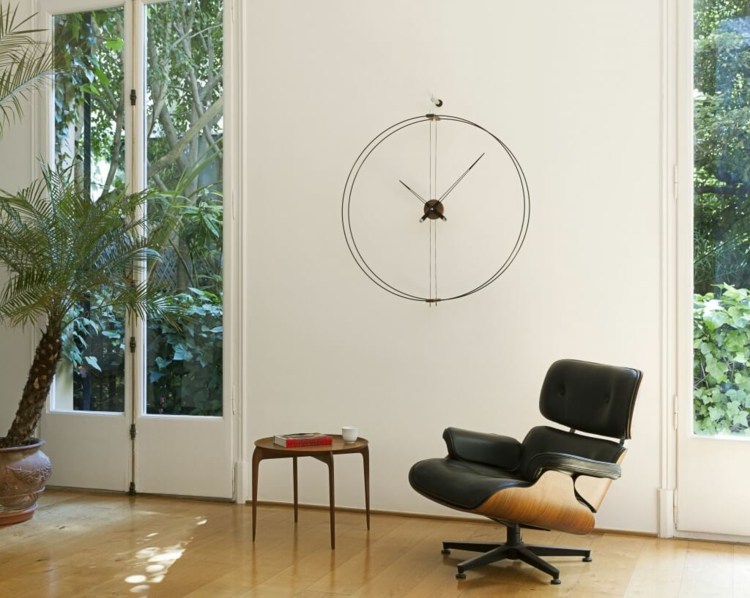 interieur wanduhr xxl metall minimalistisches design