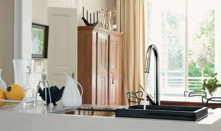 küchenarmatur alt messing metall herstellungsmaterial vintage rustikal glänzend wassestrahl edelstahl schwarz becken
