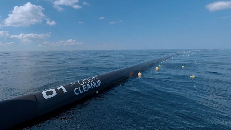 ocean cleanup pac man system fangarme kunststoffröhre boyan slat