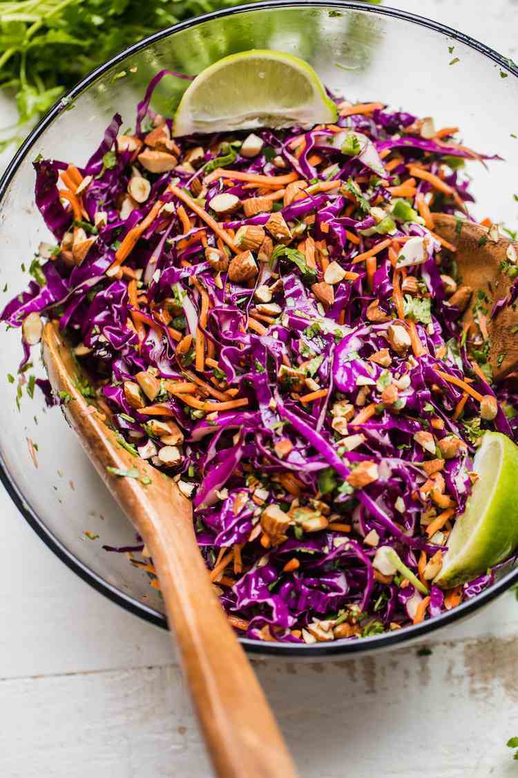 rezept salat lila kohl mandeln lila möhren gesundes gemüse und obst anthocyane