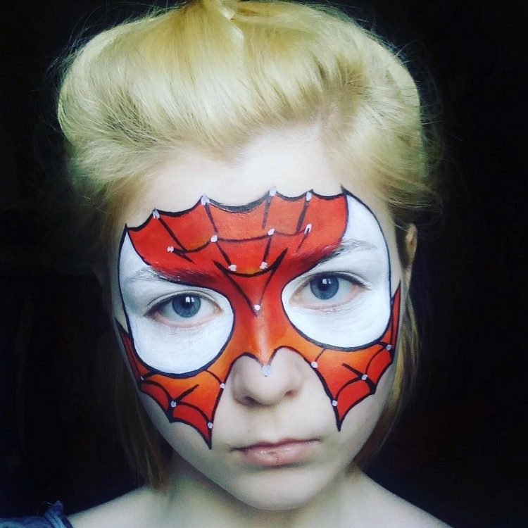 spiderman gesicht schminken schminkvorlage
