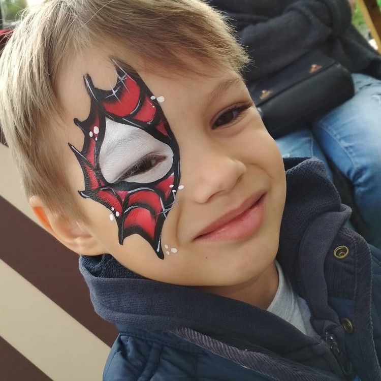 spiderman schminken - anleitung und ideen für kinder und