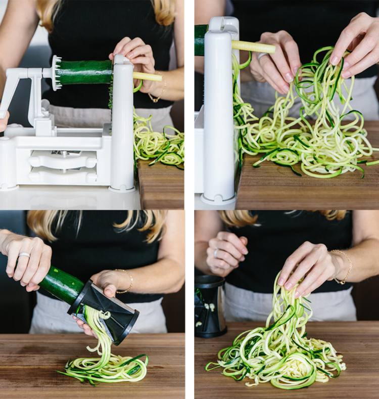 zucchini rezepte nudeln selber machen spiralschneider