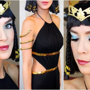 ägypterin kostüm ideen damen kleid schmuck make-up