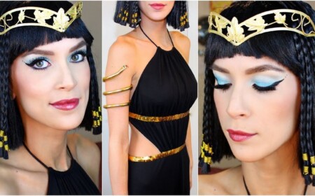 ägypterin kostüm ideen damen kleid schmuck make-up