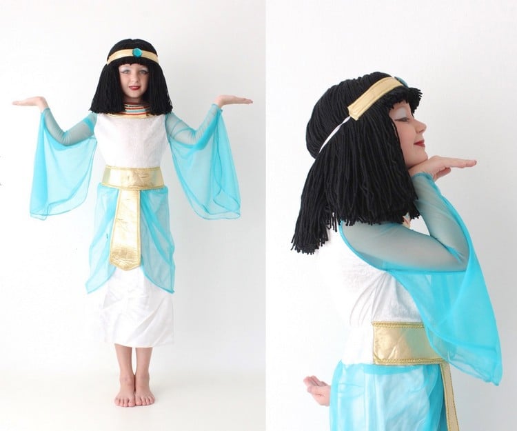 ägypterin kostüm selber machen kleid perücke basteln