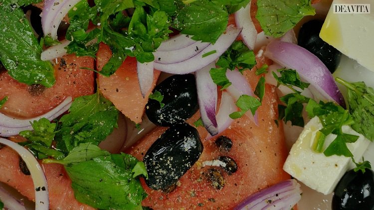 Salat mit wassermelone und feta rezept zum Abnehmen Sommer