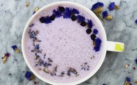 blaubeeren moon milk zutaten rezept ashwagandha ghee