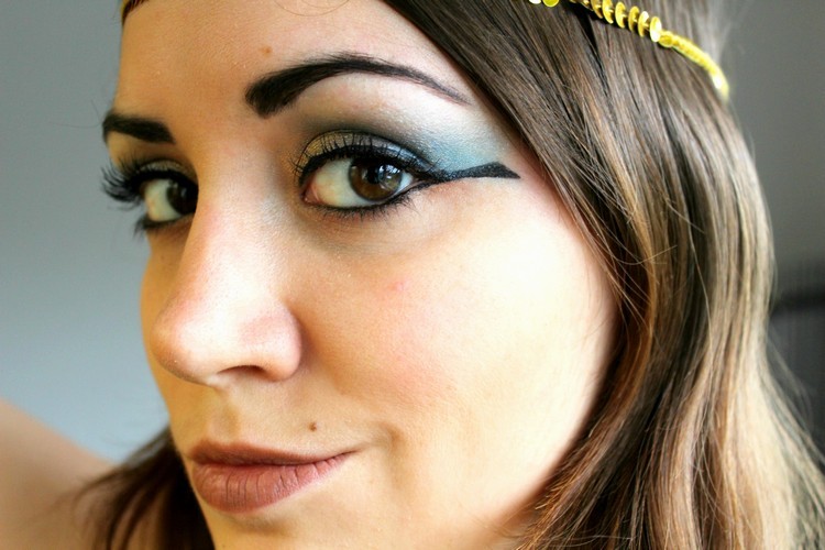 cleopatra schminken einfache idee augen make-up