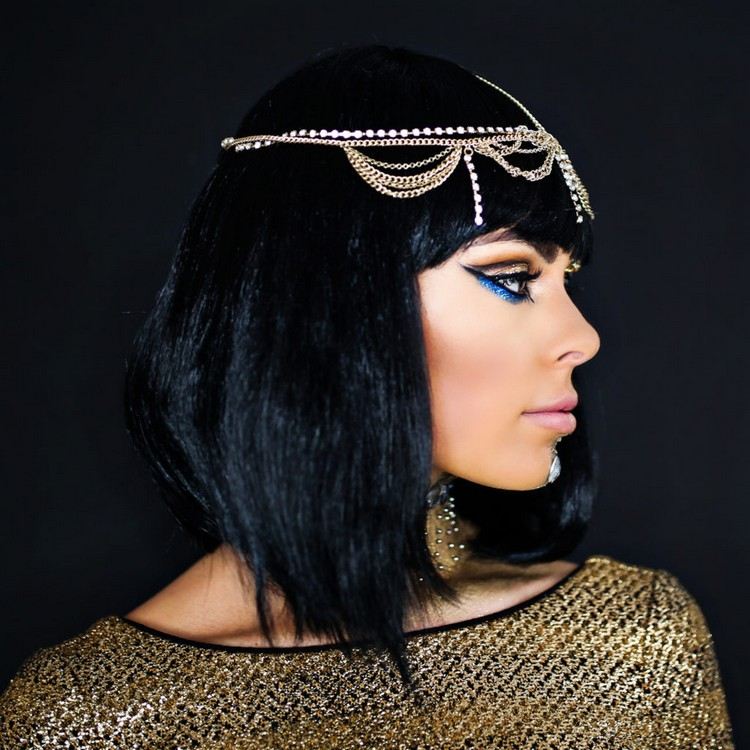 cleopatra schminken fasching make-up ideen