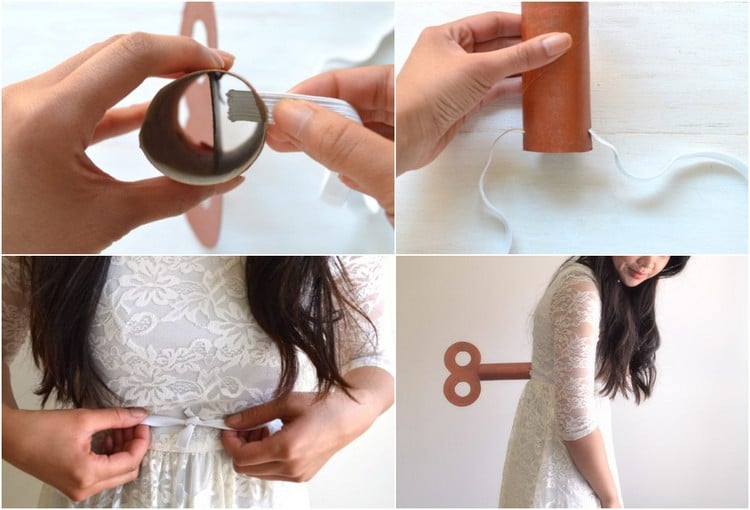 einfaches diy kostüm aufziehpuppe schlüssel elastikband